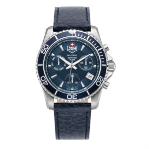 Montre Homme JDM Military Sierra Chrono - JDM-WG019-06 Bracelet Acier Bleu