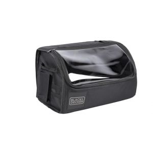 Black & Decker Organiseur de coffre - Sac de coffre avec couvercle transparent - 2 poches principales et plusieurs poches latérales - Surface antidérapante - Polyester - Noir