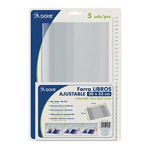 DOHE 91430 Pack de 5 couvertures de protection de livres et cahiers