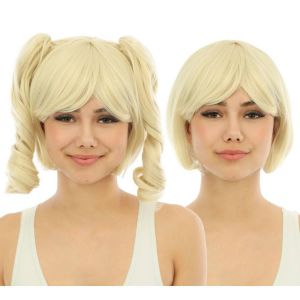Ruedelafete Perruque Manga Avec Couettes D&eacute;tachables Luxe Blonde