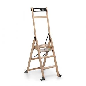 Foppapedretti Escabeau - Lascala 3.0 - Pliable - 3 marches - Bois massif verni
