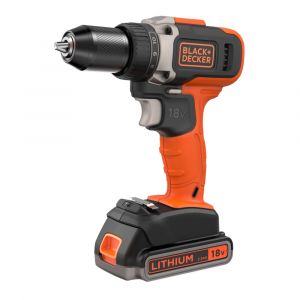 Black & Decker Perceuse sans Fil 18V 2 Batteries Lithium 2 Vitesses