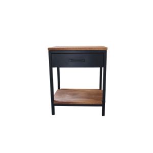 Chevet métal et manguier 1 tiroir