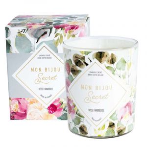 Bougie Bijou parfumée Rose Framboise & Bracelet doré