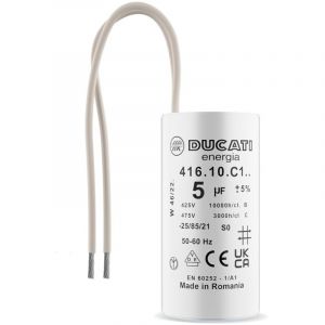 Condensateur 5 uF pour Moteur Monophasé - Utilisation pour Kärcher, Pompe de Piscine, Porte de Garage - 425V/450V/475V