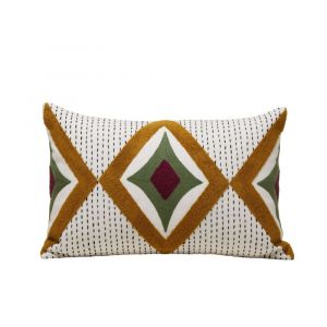 Housse de coussin en coton multicolore 40x60 cm