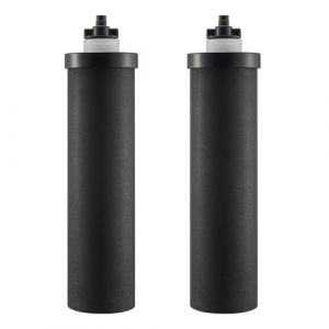 VEVOR Filtres &agrave; Eau de Rechange Lot de 2, Purificateur d&rsquo;Eau Compatible avec la Plupart des Marques, Filtre &agrave; Charbon Actif pour Syst&egrave;me de Filtration d'Eau par Gravit&eacute;, Facile &agrave; Remplacer, Noir
