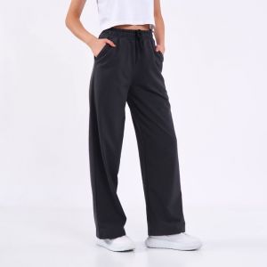 COMEOR Pantalon Large Femme Gris Fonc&eacute; Jogging Confort Premium Sport Yoga D&eacute;tente Taille &Eacute;lastique Coupe Ample Mode Casual