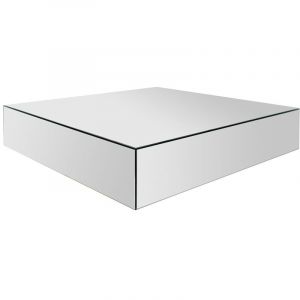 Table basse en MDF et miroir - PRISMELIO