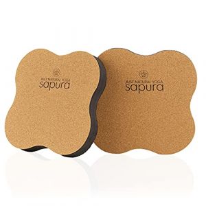 Yoga Knie Pad 2er Set - Kork - Kniekissen Kniepolster Reha | Sapura