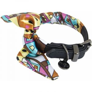 Chadog Collier chien Noir Foulard Taille : T40