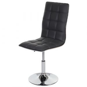 Chaise de salle &agrave; manger HWC C41, chaise de cuisine, pivotante et r&eacute;glable en hauteur, similicuir ~ gris