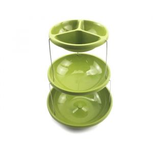 Serviteur à 3 étages pliable party plates pliable économise espace twistfold