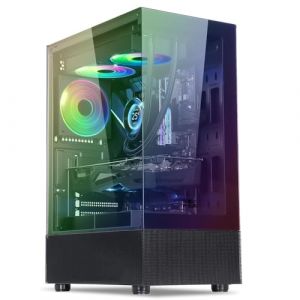 Spirit of Gamer Bo&icirc;tier PC Gamer - SPECTRA DARK - RGB - 3 Ventilateurs 120 mm - Compatible ATX/mATX