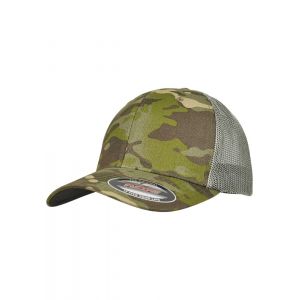 Flexfit Casquette kaki / olive / blanc / noir / rouge - Couleur Kaki / Olive / Blanc / Noir / Rouge - Taille 55-60