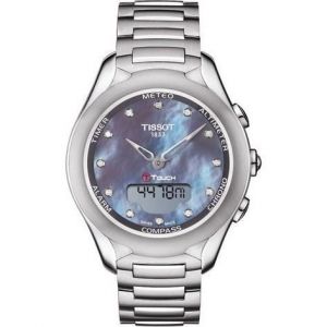 Tissot Montre dame T-Touch T0752201110601 Cadran nacr&eacute; ton bleu