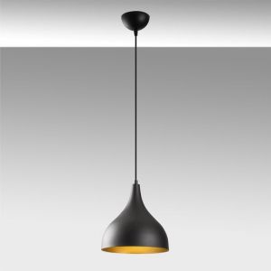 Opviq - Suspension Saglam noir/doré - 26x126 cm