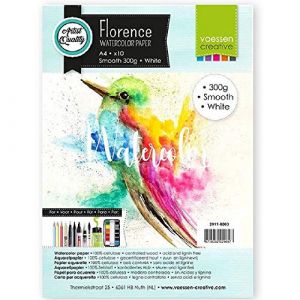 Image de Vaessen Creative Bloc de papier aquarelle Florence White A4 300 gr de (10pcs)