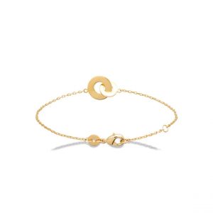 Image de Bracelet femme plaqué or double cercle simple - UYZZ64ZV