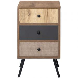 Table de chevet Hitit - 41 x 70 x 40 cm - multicolore
