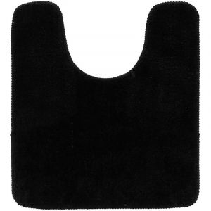 Tendance Tapis contour WC en microfibre Noir 45 x 50 cm