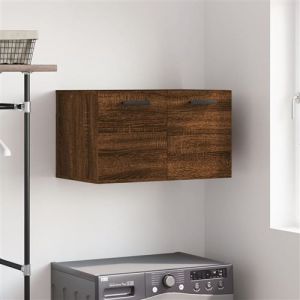 VidaXL Armoire Murale, Placard Suspendu avec Rangement, Meuble Flottant de Salle de Séjour, Moderne, Chêne Marron Bois d'Ingénierie
