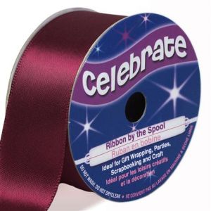 Image de Celebrate 4m de Ruban Satin - bordeaux - Largeur 2.5cm