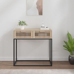 VidaXL Table console 80x30x75 cm bois d'ingénierie et fer