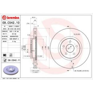 Brembo 1 Disque De Frein Vernis Uv 09.c646.11