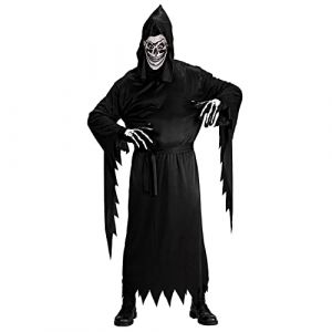 Widmann W MILANO Party Fashion - Costume Faucheur, robe noire, Grim Reaper, Fossoyeur, Halloween