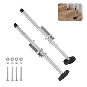 VEVOR Niveleur d'Échelle, Charge 249,5 kg, Outil de Nivellement d'Échelle d'Escalier en Acier 595 mm, Trémie de Tangage, Stabilisateur avec Rangement, Stable, Facile à Utiliser, pour Sol Irrégulier