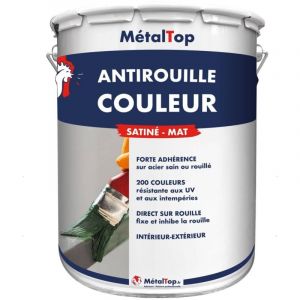 Antirouille Couleur - Rouge signalisation - RAL 3020 - Pot 15L