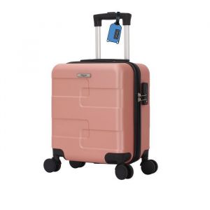 Image de Valise cabine EasyJet 45x36x20 cm – ABS rigide léger – 4 roues doubles pivotantes – Rose - TROLLEY ADC – Étiquette bagage offerte