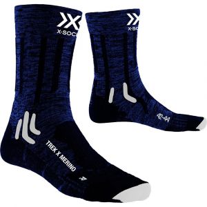 Image de X-Socks Trek X Merino Chaussette Mixte Adulte, Midnight Blue/Arctic White, FR : L