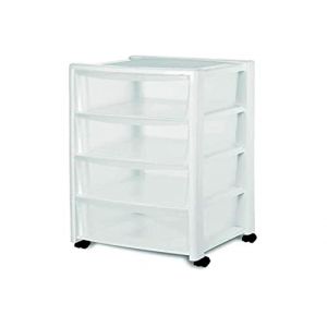 Stefanplast Commode 4 Tiroirs 40X40 h 80 Blanc Stefanpl