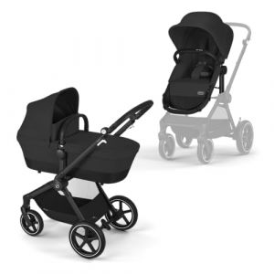 Cybex Poussette Eos Lux - Ch&acirc;ssis Black/ Moon Black (2023)