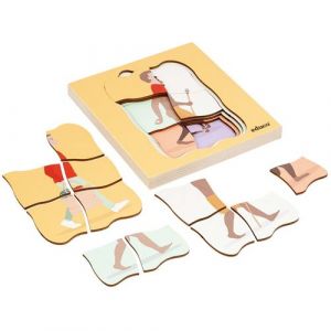 Educo Puzzle en Bois - Évolution - 24 pièces - jeu Montessori