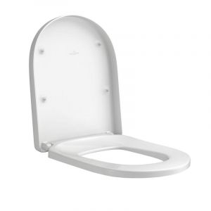 Image de Villeroy & Boch Abattants Comfort pour WC, Ovale, à charnières QuickRelease et SoftClosing, charnières en acier inoxydable, En Duroplast