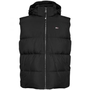Tommy Jeans Veste sans Manches Homme Essential Down Vest avec Capuche, Noir (Black), L