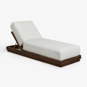 Chaise Longue Inclinable En Bois D'acacia Lecia Brun Acacia