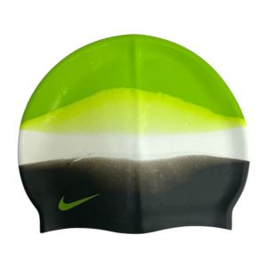 Nike Bonnet de bain Swim Tye-Dye Silicone noir vert blanc junior
