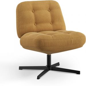 COLAMY Chaise de bureau - Chaise ergonomique de bureau, assise large en mousse m&eacute;moire, confort et soutien, usage bureau et maison,jaune