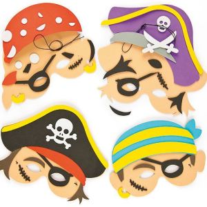 Image de Baker Ross Kits de fabrication de masques en mousse motif pirates