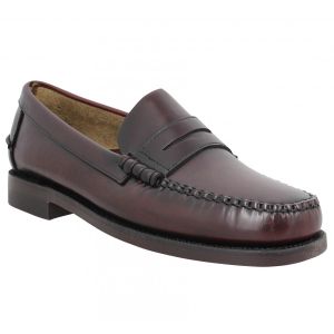 Sebago Classic Dan 3E cuir Homme-43,5-Brown Burgundy