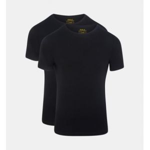 Ralph Lauren Lot de 2 maillots de corps droits griff&eacute;s coton stretch Noir Polo