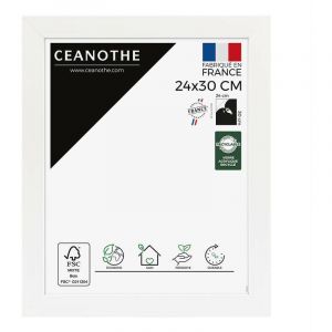 Image de Ceanothe Cadre Photo Blanc 24x30 cm- Cadre Eternel résine recyclée et bois fsc - Cadre photo Eco-responsable 30x24 cm Blanc - Blanc