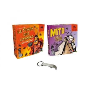 Lot 2 Jeux Gigamic - Le Poker des Cafards + Mito + Décapsuleur Blumie