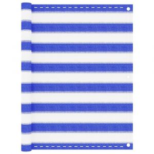 Écran de balcon brise pare vue protection confidentialité 90 x 300 cm PEHD bleu et blanc 02_0010125