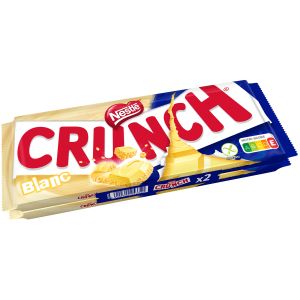 Nestlé Crunch - Chocolat Blanc - tablette de 100g - Lot de 2
