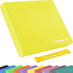 Image de Balance Pad Tapis d'entaînement / Coussin d'équilibre jaune avec bande d´entraînement MOVIT